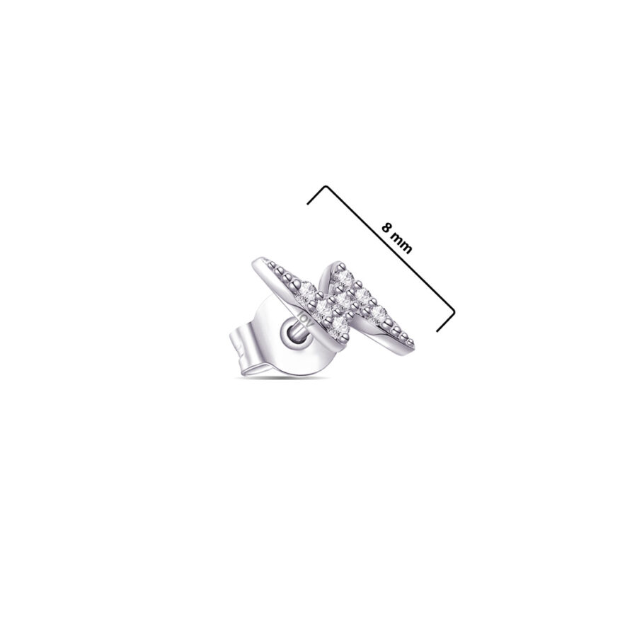 bolt sign 8 mm stud earring. - Image 2