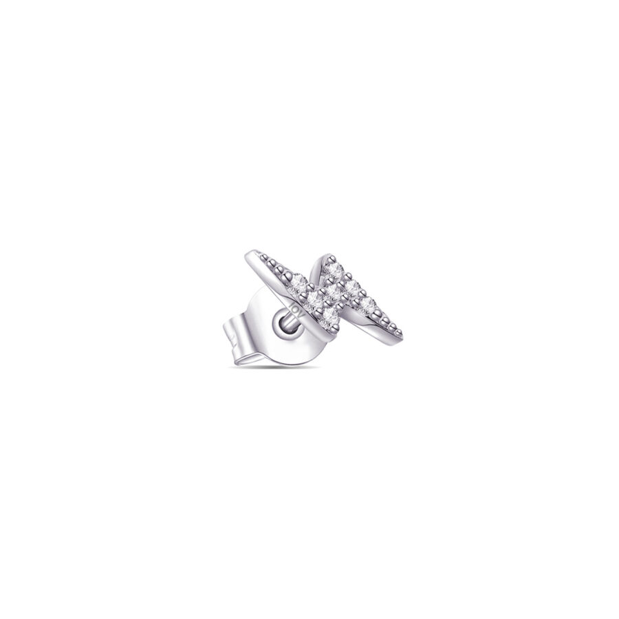 bolt sign 8 mm stud earring.