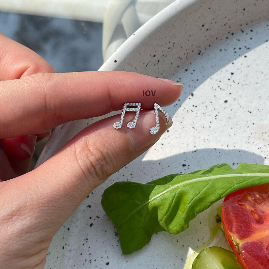 music keys signs stud earrings. - Image 4