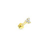 tiny three stones flatback earring.