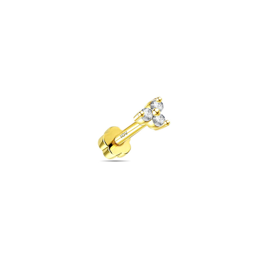 tiny three stones flatback earring.