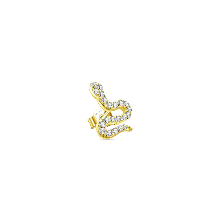 snake shape stud earring.