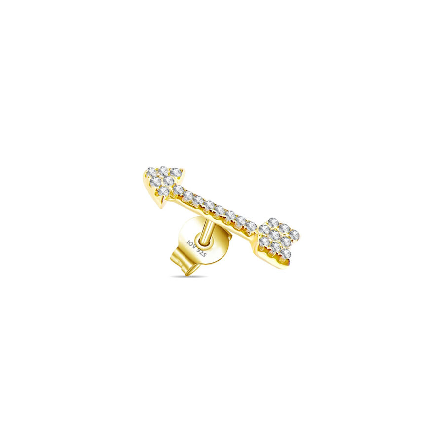 CZ arrow stud earring.