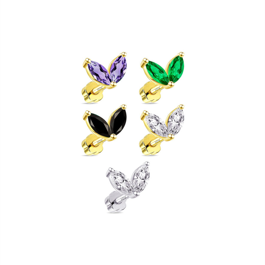two marquise stones flat back earring.
