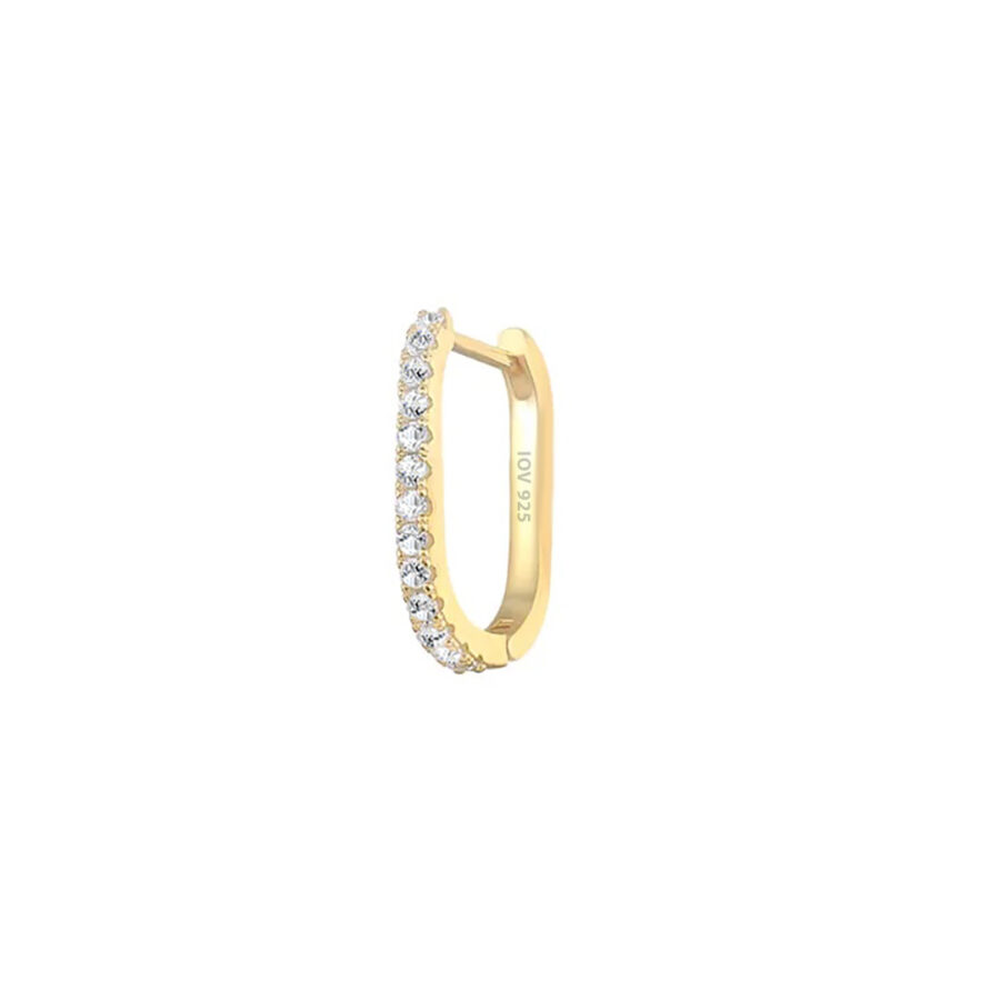 rectangular hoop earring.