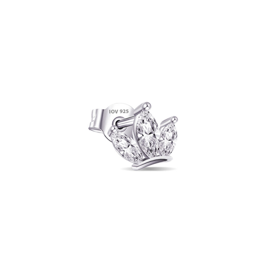 three marquise stones stud earring.
