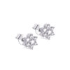 flower cluster shape stud earring.