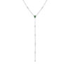 emerald Y shape necklace