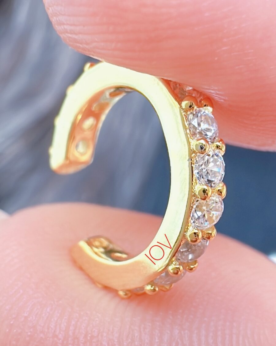 all round single line stones earcuff. - Image 4