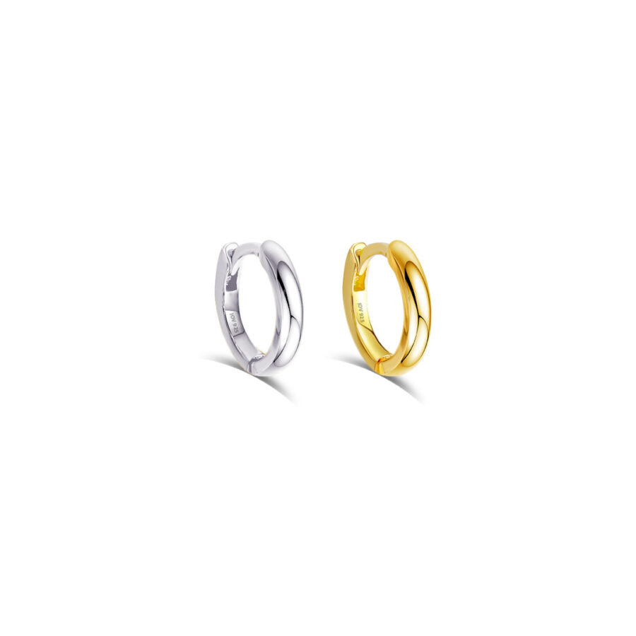 8mm plain hoop earring.