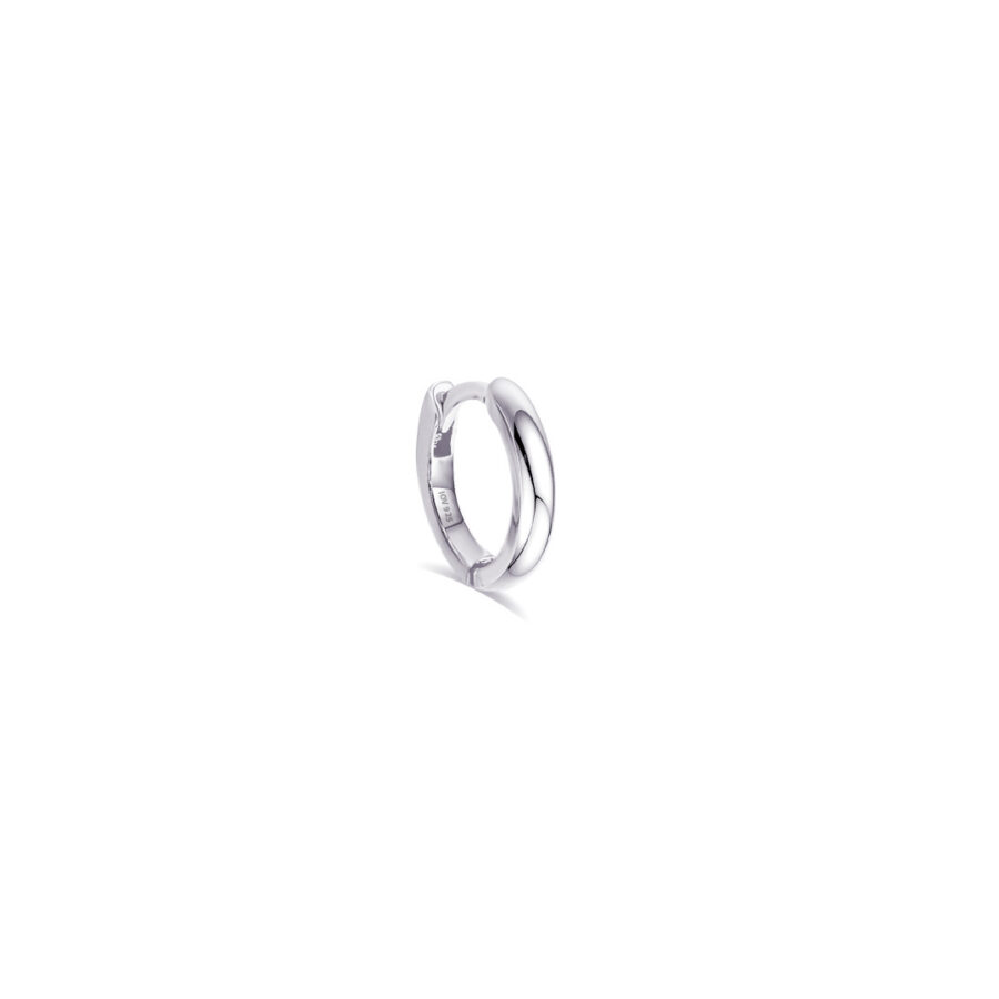8mm plain hoop earring. - Image 3