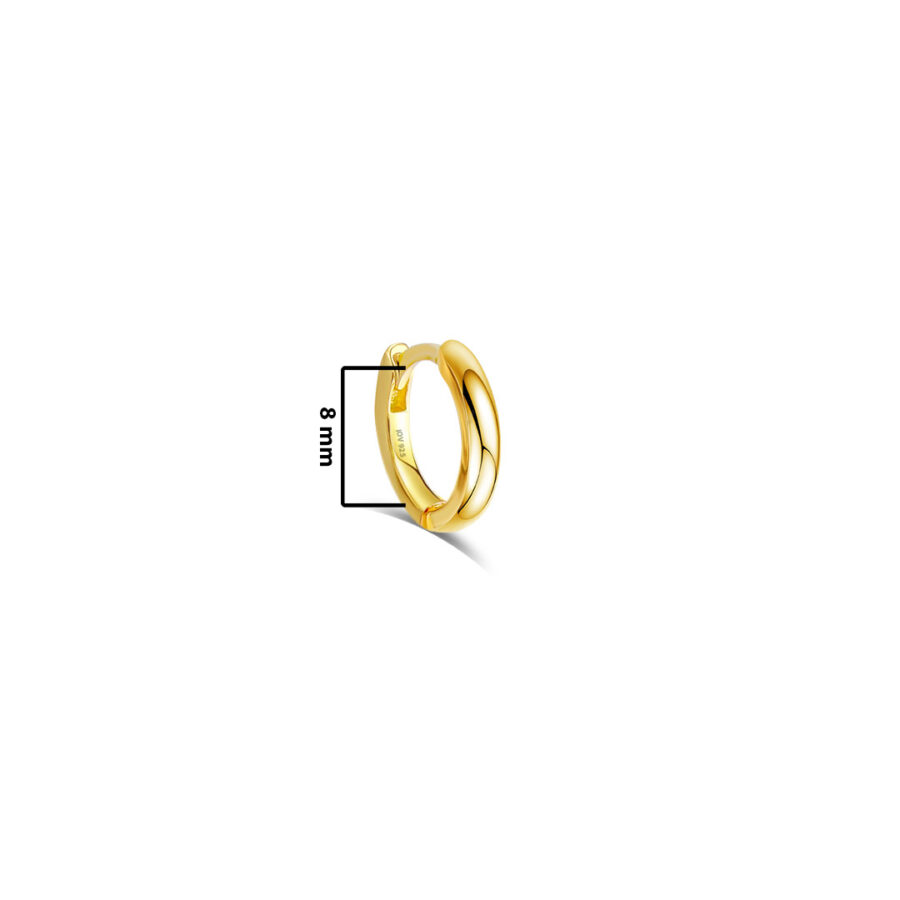 8mm plain hoop earring. - Image 2