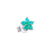 light green flower shape stud earring.