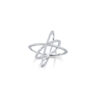 Criss cross X shape ring.