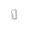 Rectangular hoop CZ pave setting earring.