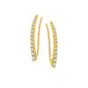 CZ crawler graduated round stones earrings.
