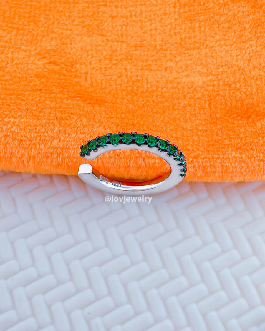 color CZ one line earcuff. - Image 3