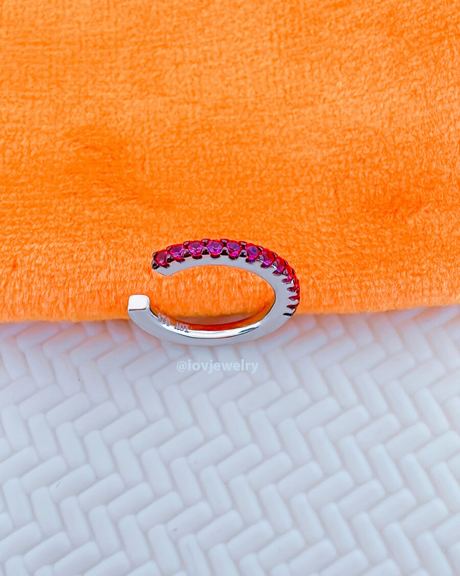 color CZ one line earcuff. - Image 4