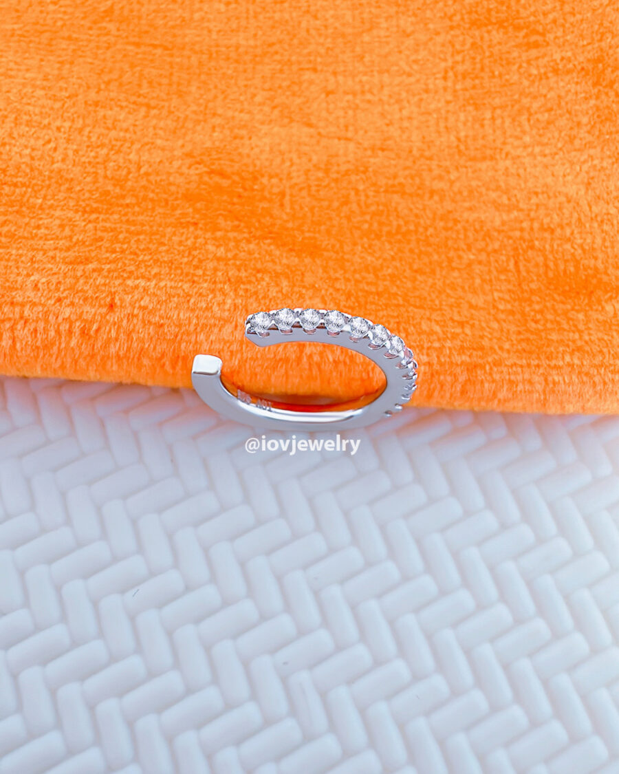 color CZ one line earcuff. - Image 5