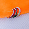 color CZ one line earcuff.