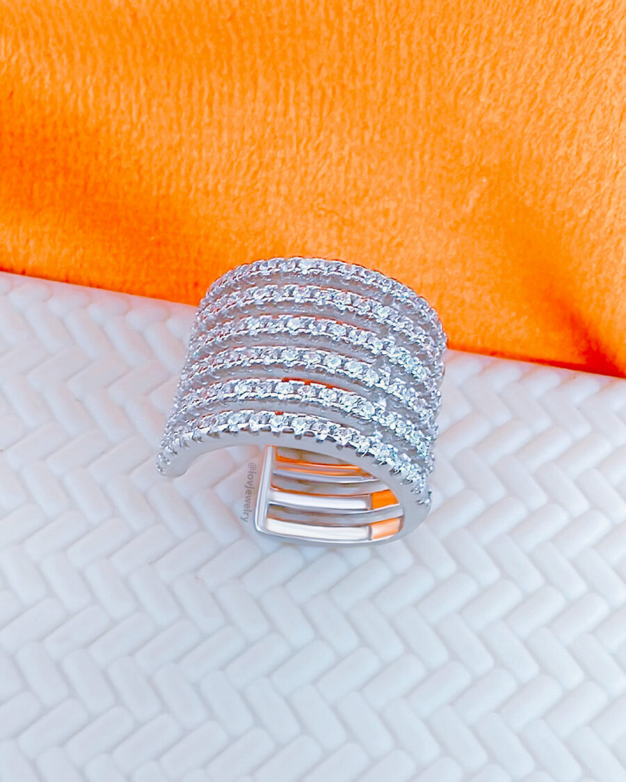 multilines CZ earcuff.