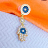 back and front hamsa shape earring.