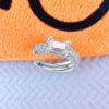 pave setting with emerald cut CZ stone earcuff.