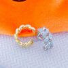 CZ curb chain design earcuff.