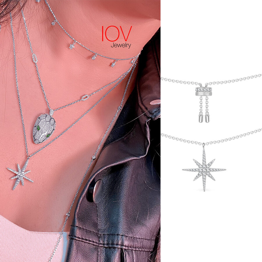 adjustable length stars necklaces. - Image 8