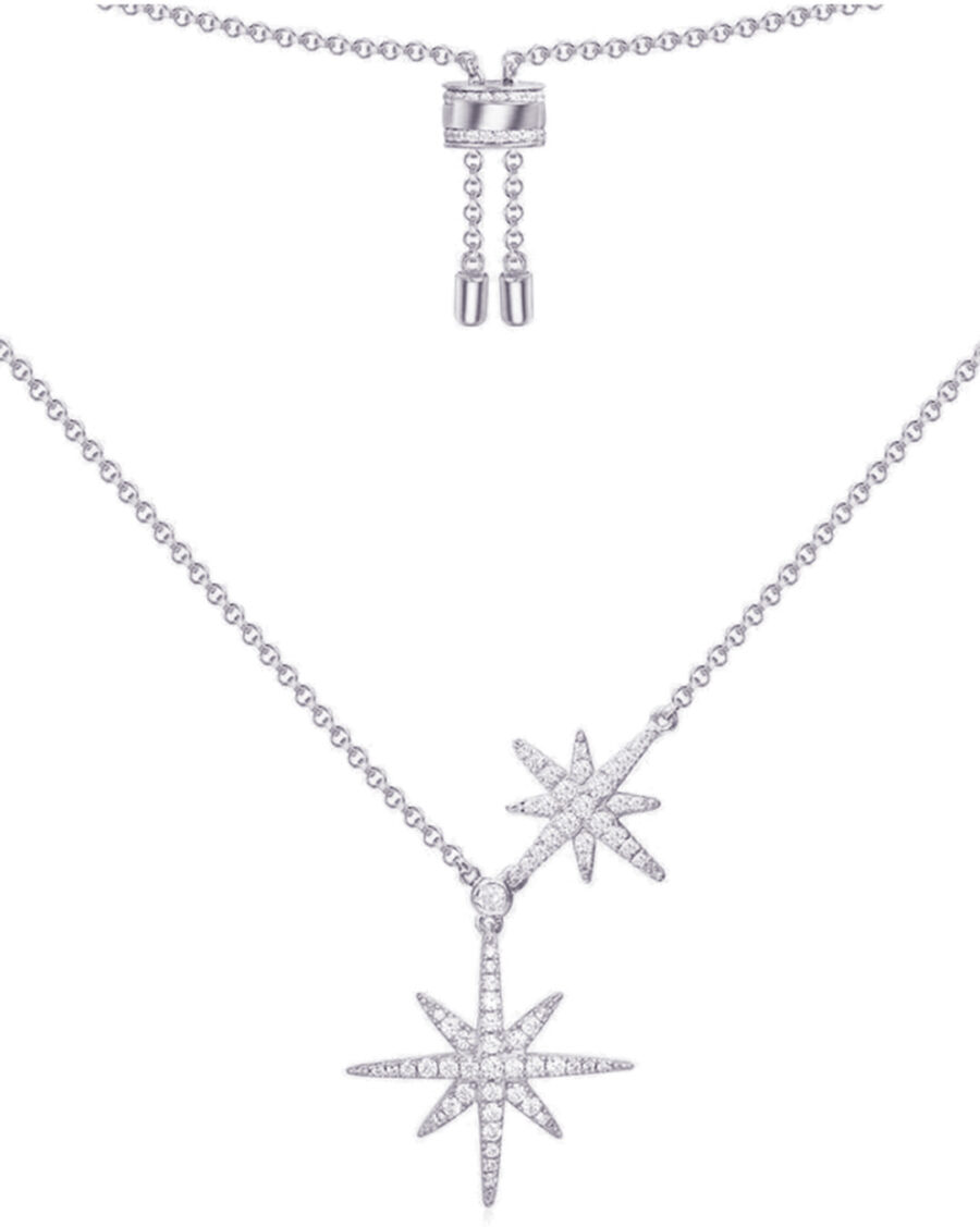 adjustable length stars necklaces. - Image 4