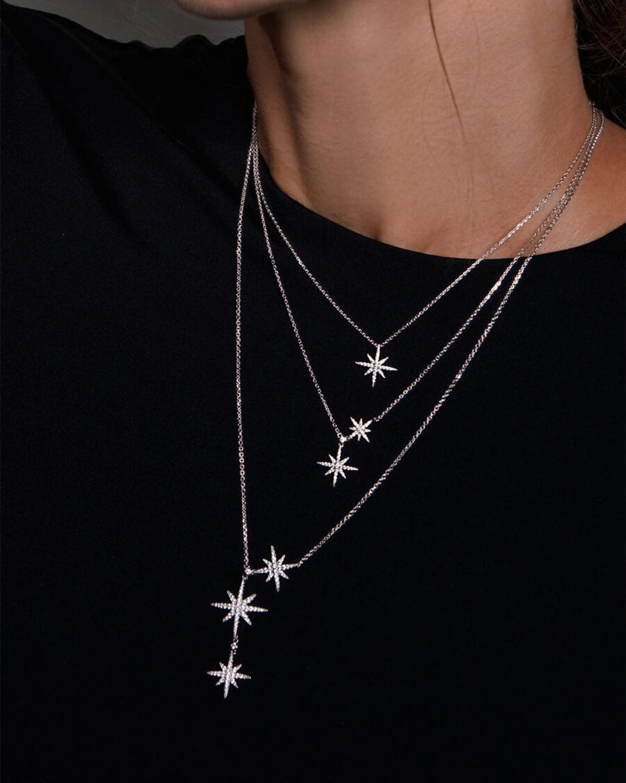adjustable length stars necklaces.