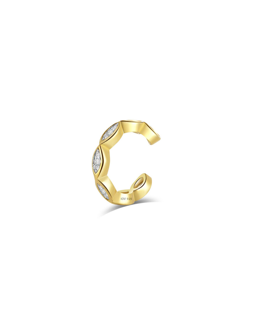 One line marquise stones earcuff. - Image 3