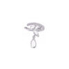 One line CZ with marquise and pear stones earcuff.