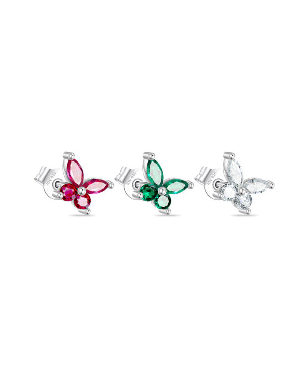 butterfly stud earrings.