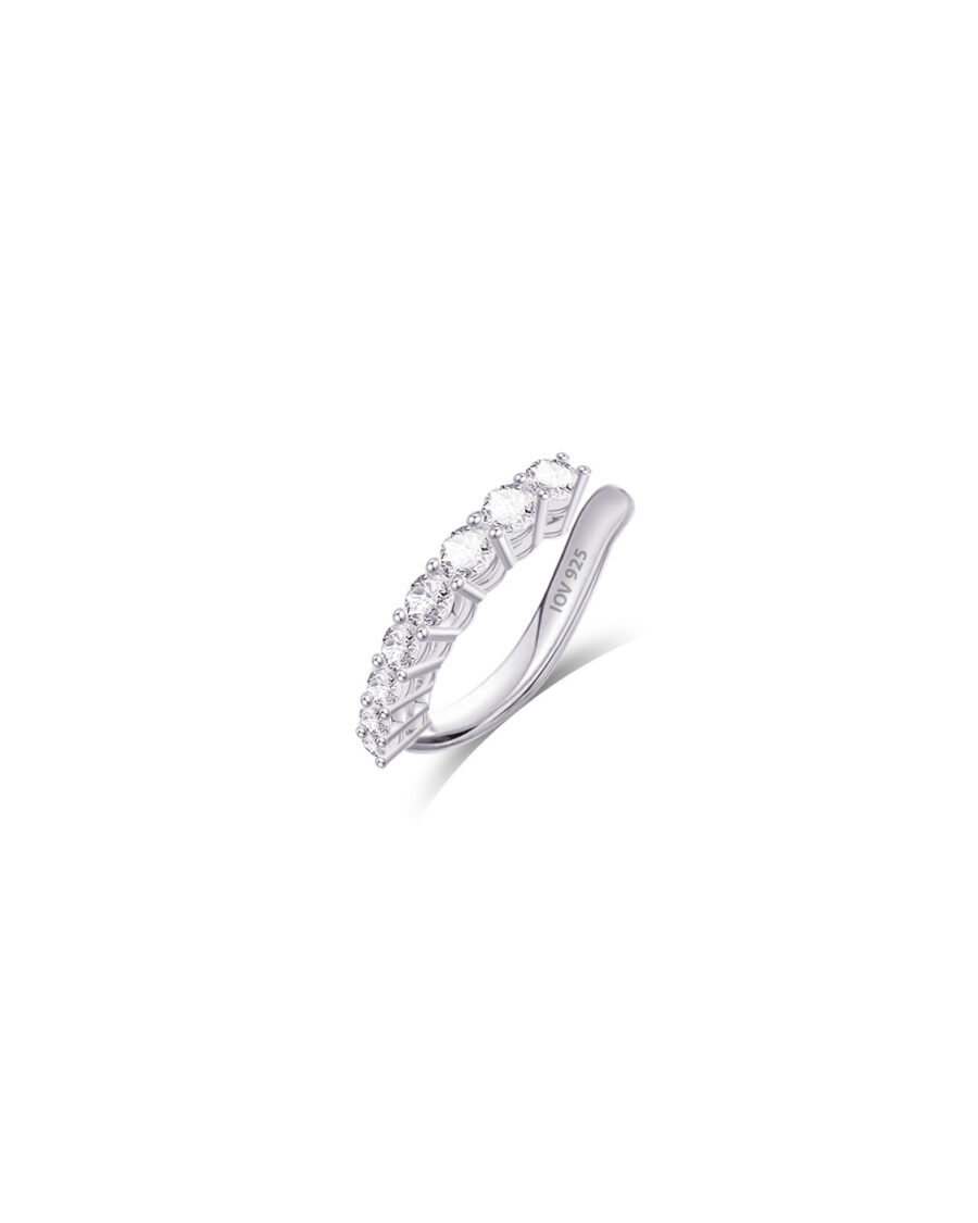 One line CZ earcuff. - Image 3