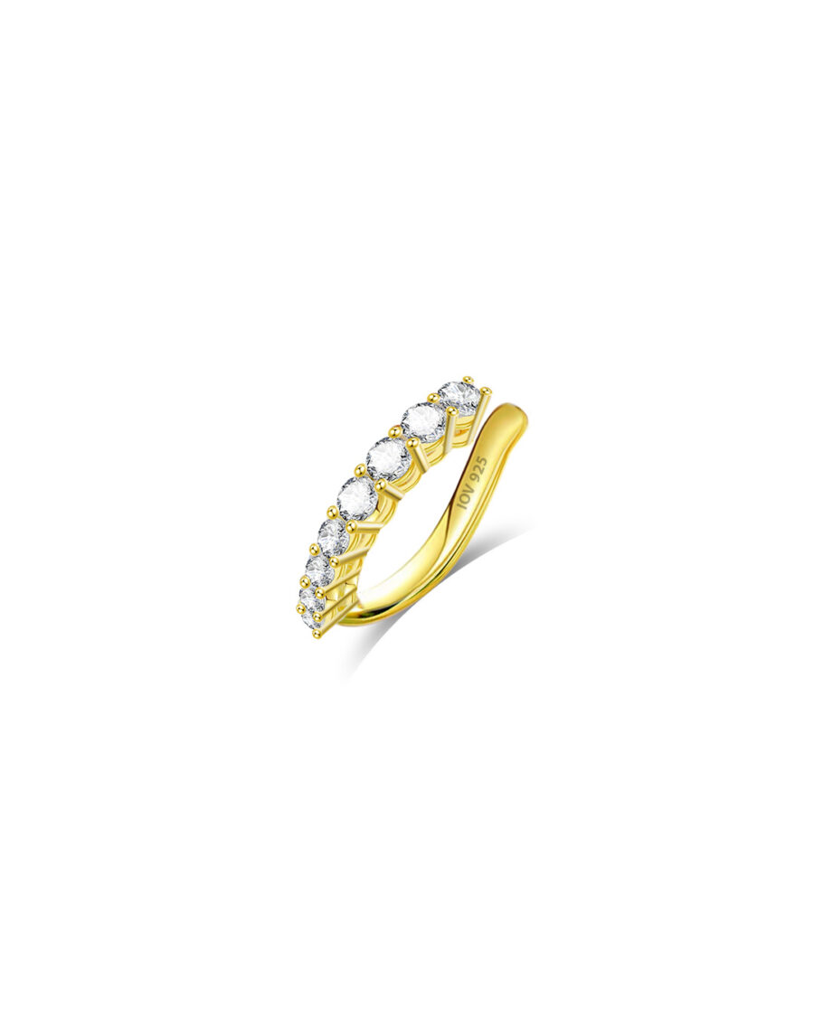 One line CZ earcuff. - Image 2