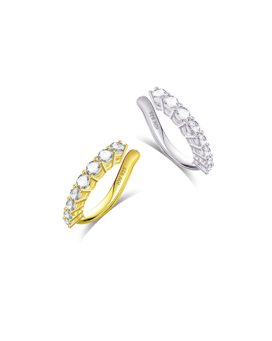 One line CZ earcuff.