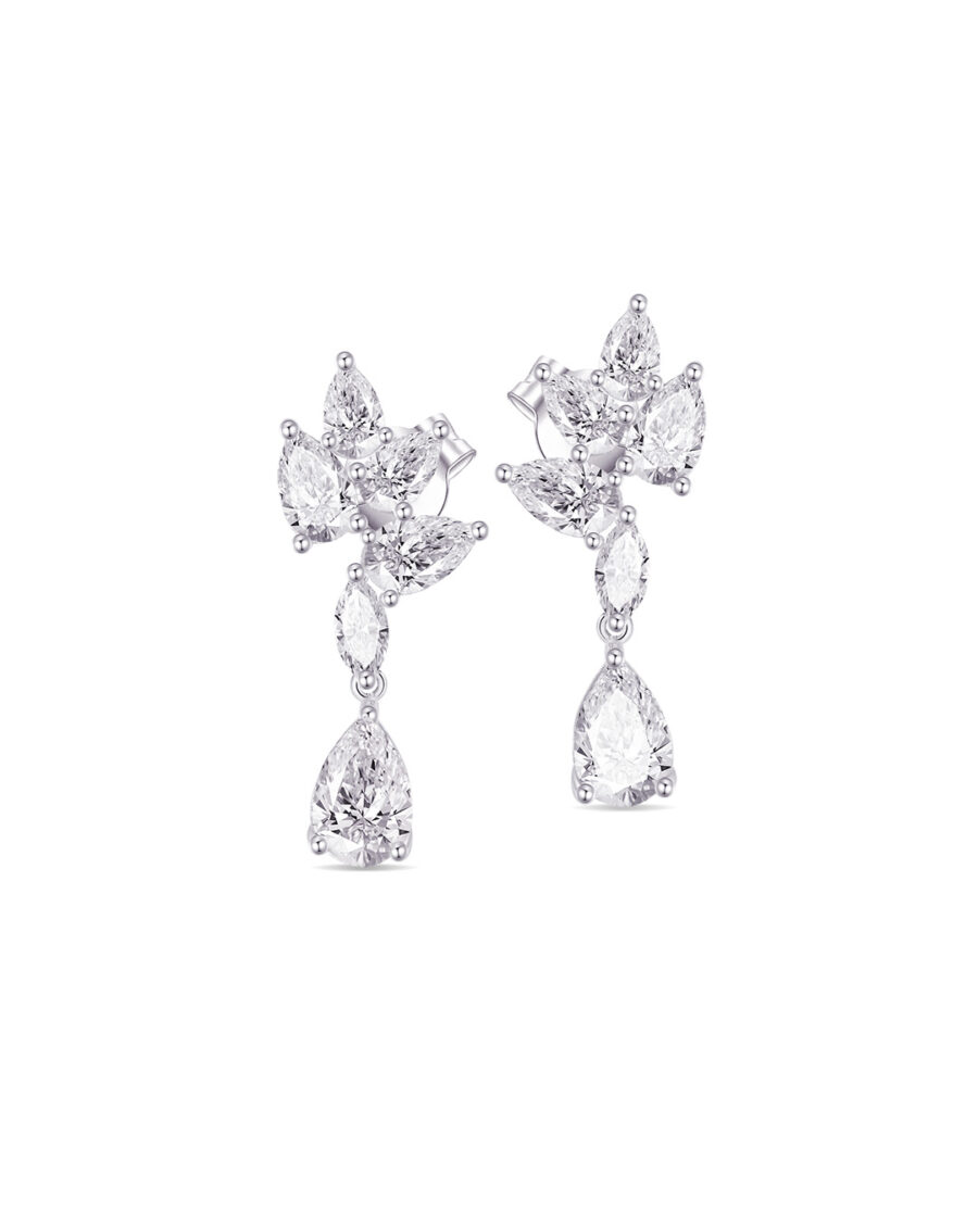 Fancy stone shapes stud earring.