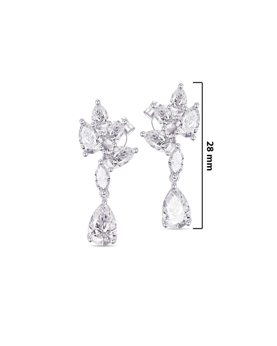 Fancy stone shapes stud earring. - Image 2