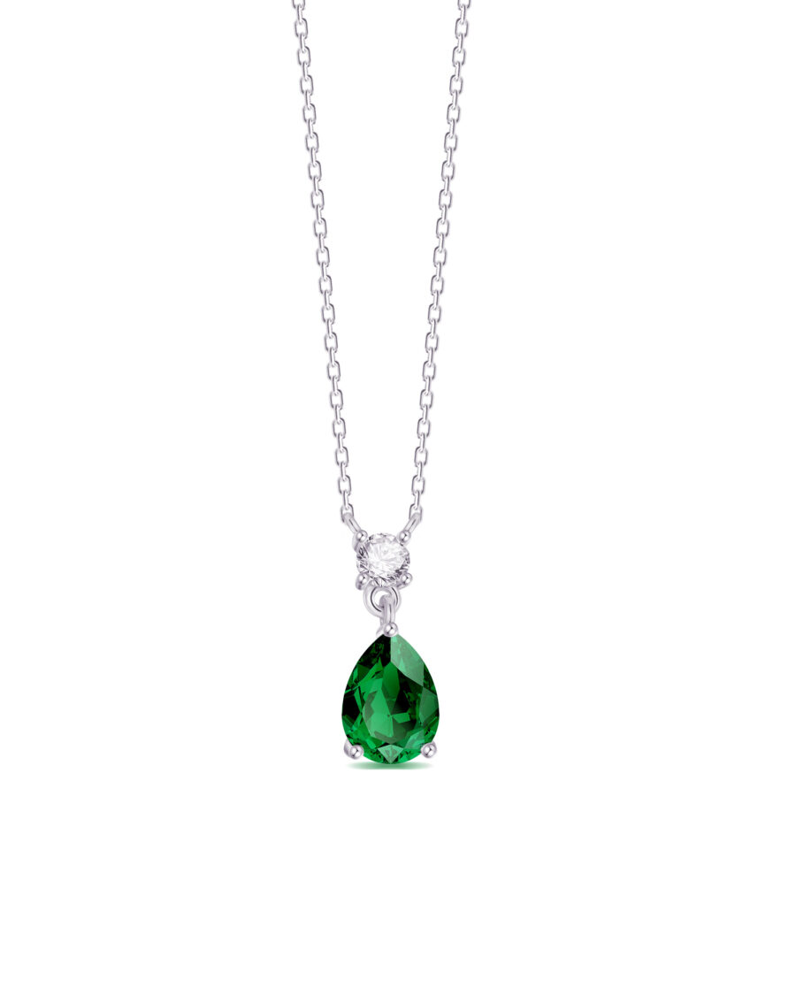 round and tear drop shapes necklace. - Image 3