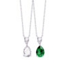 round and tear drop shapes necklace.