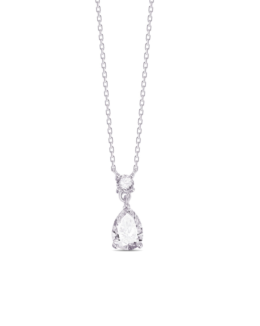 round and tear drop shapes necklace. - Image 4