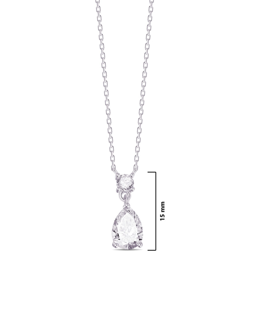 round and tear drop shapes necklace. - Image 2