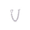 CZ pear and round stones double stud earring.