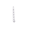 threader star earring with dangling CZ in bezel setting.