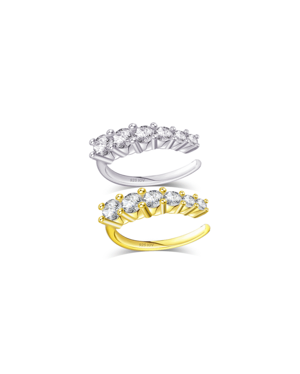 CZ graduated size earcuff.