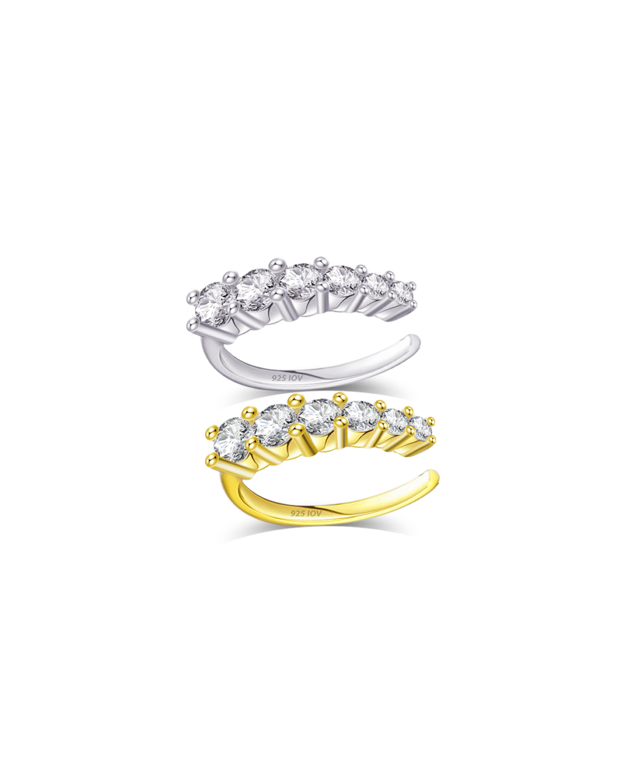 CZ graduated size earcuff.