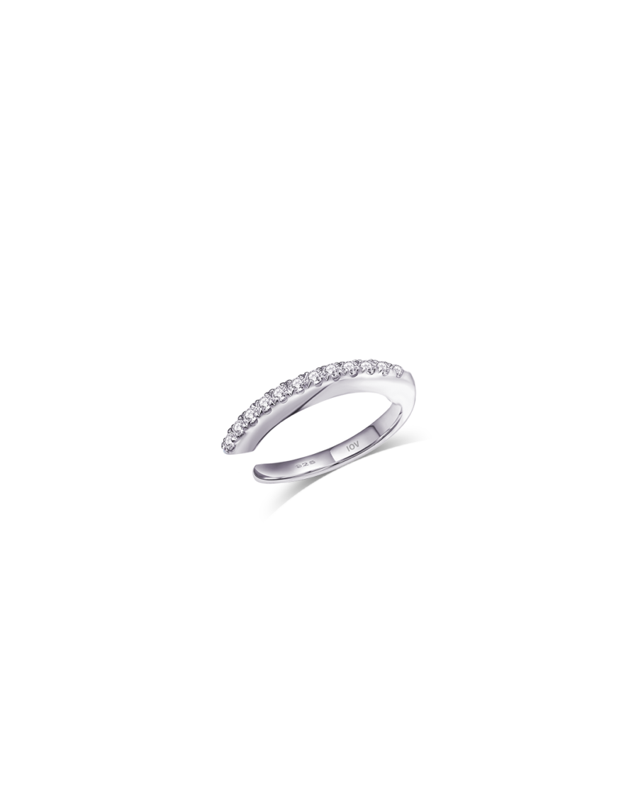 one line CZ earcuff. - Image 2