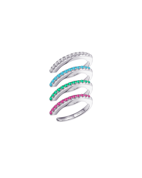 one line CZ earcuff.